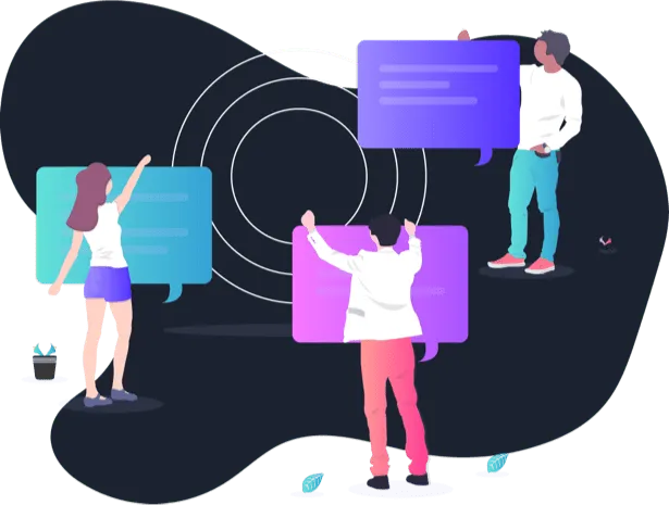 Illustration showing productivity and collaboration